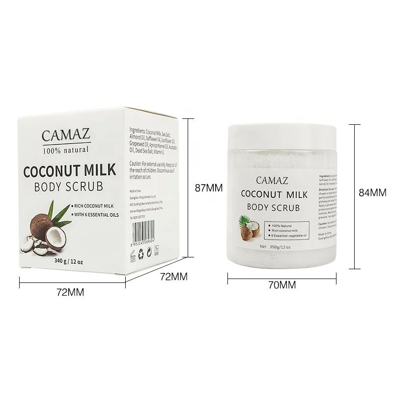 CAMAZ wholesale organic Exfoliating Salt Scrub face and body cleansing scrub gel for black women
