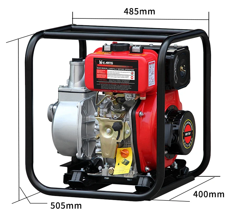 2 дюйма 50 мм 4hp двигателя 173F чистый дизельный водяный насос для полива и орошения
