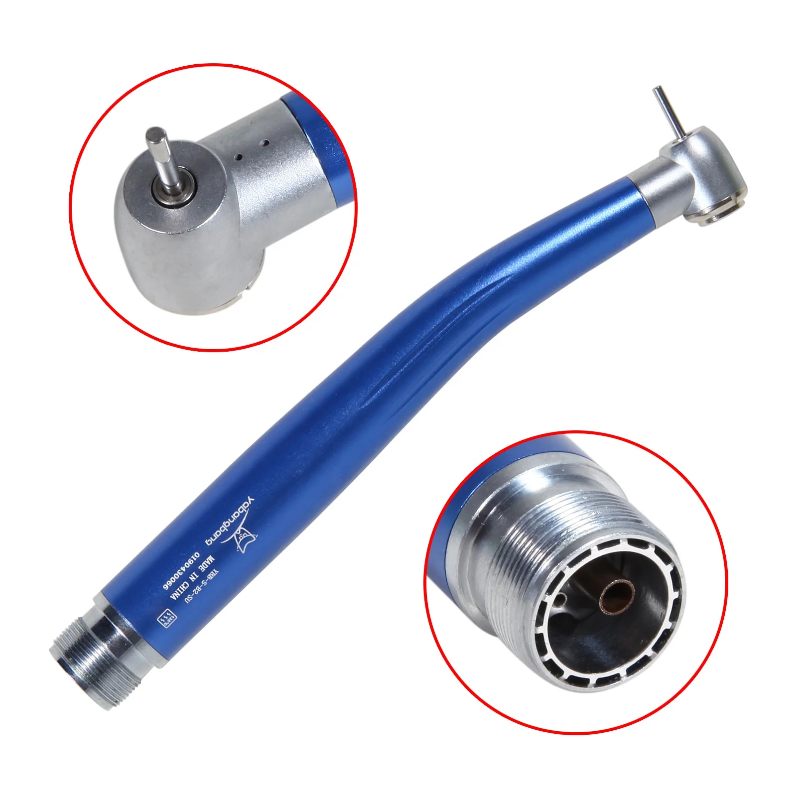 Hot Selling! Dental 2 Hole Standard Head Push Button Air Turbine High Speed Handpiece Blue Color fit NSK PANA MAX