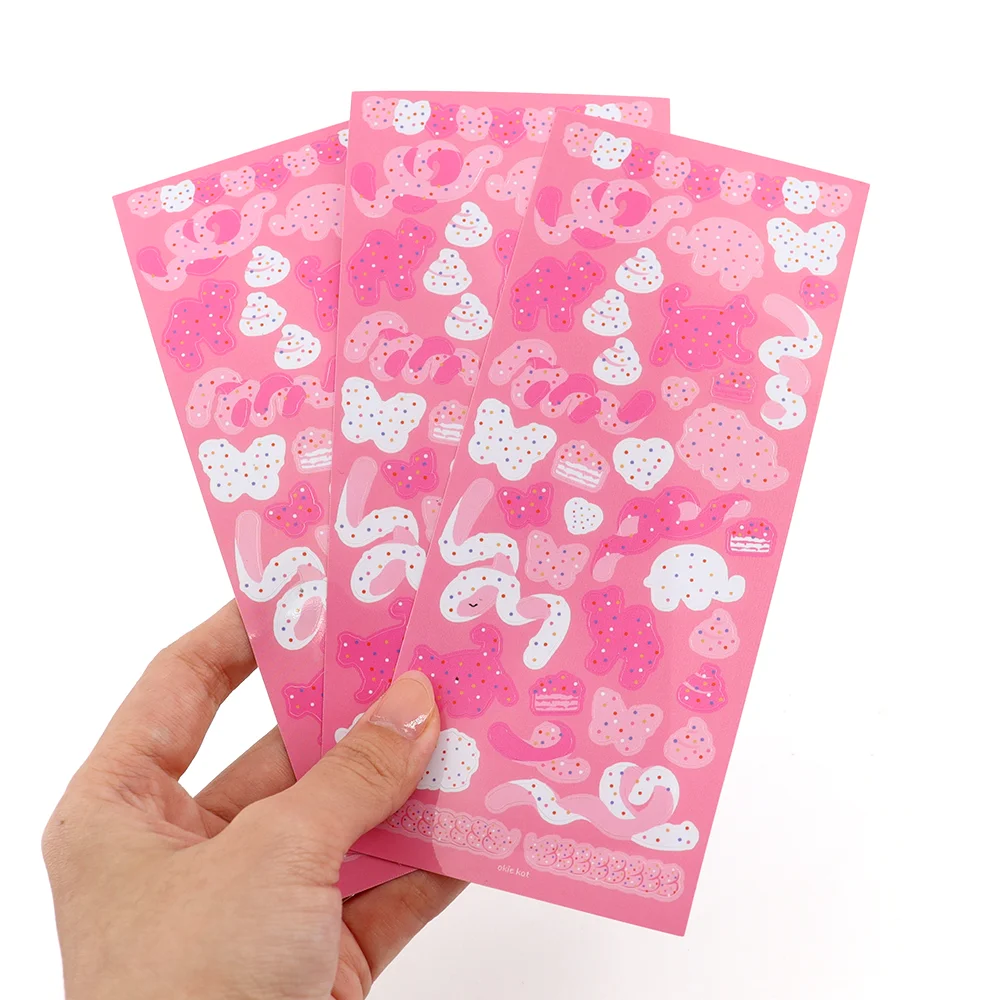 Custom A4 A5 A6 Full Colour Printing Waterproof Self Adhesive Vinyl Sheet Custom Logo Kiss Cut Sticker Sheet