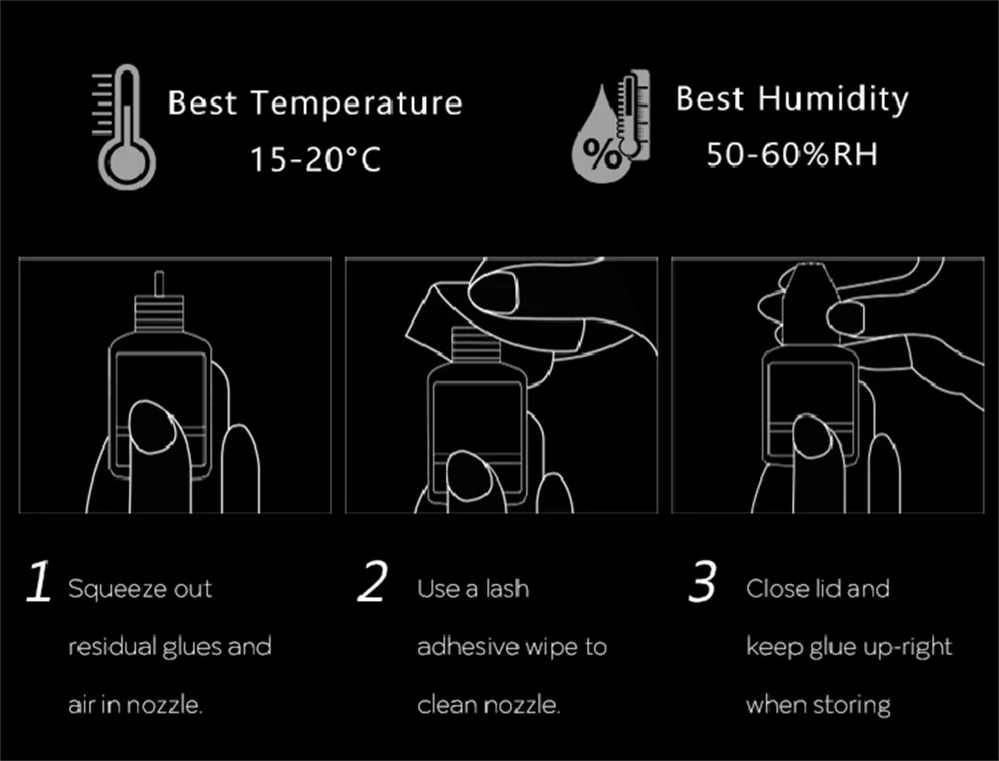 Custom Logo Wholesale Lash Extension Adhesive Eyelash Glue Strong Hold Waterproof Cluster Lash Glue