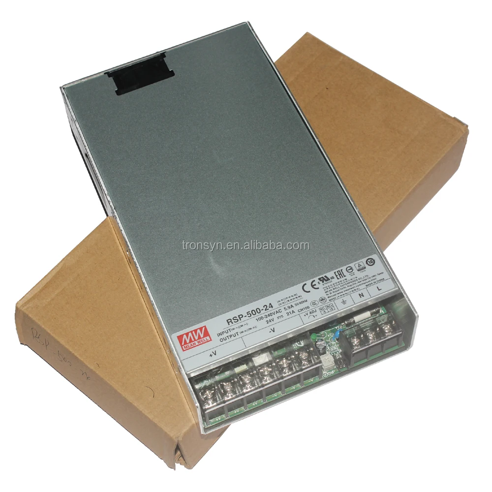 Meanwell AC DC Converter RSP-500-48 With Fan Speed Control Input 85-264 VAC Output 48V Switching PFC PC Power Supply 500W