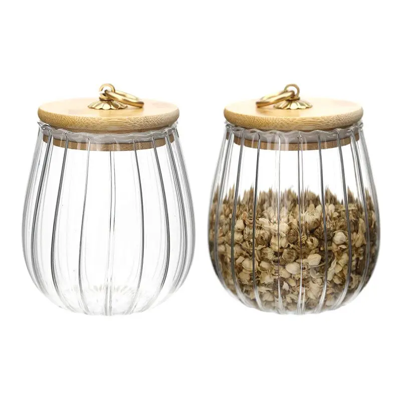 Wholesale High Borosilicate Glass jar Storage Tank glass Candy jar And tea jar