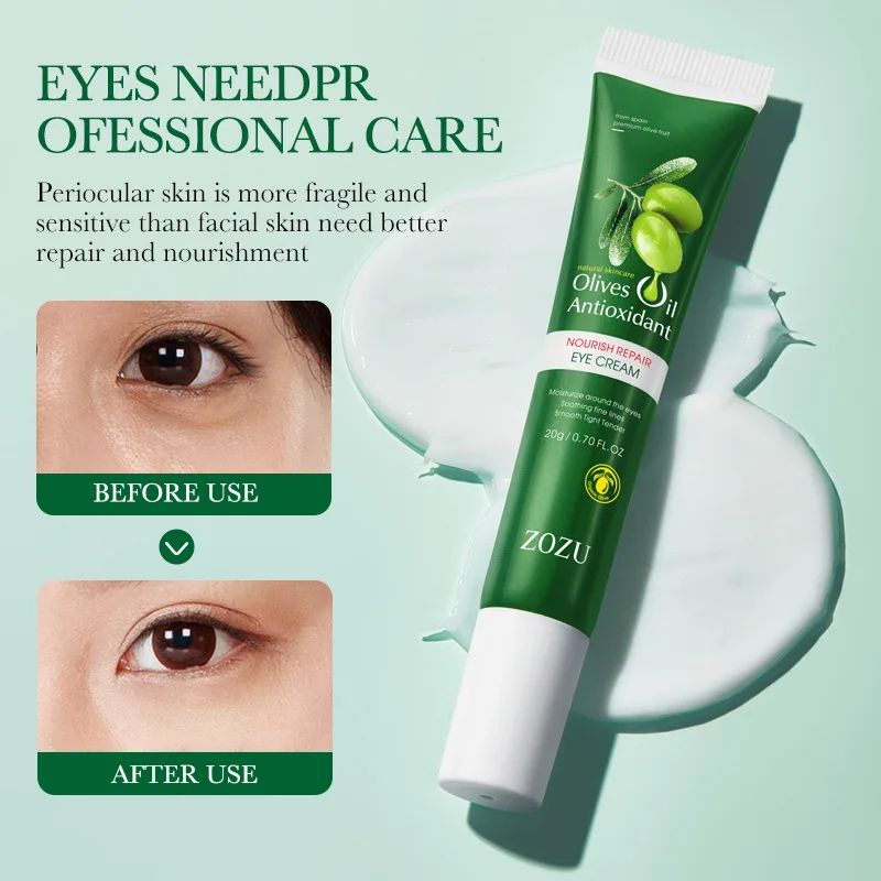 ZOZU Olive oil Eye Cream 20g  improves dark circles and bags under the eyes  Repair smooth skin