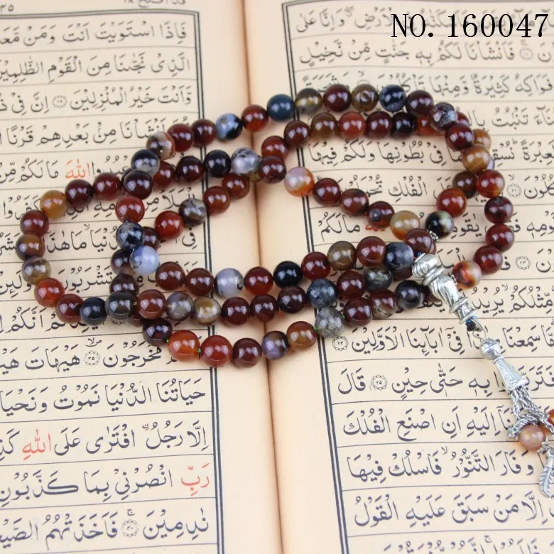 2022 new design Muslim Rosary 99 holy Beads Onyx Man Islamic stone Muslim pray bead, islam Mala pendant jewelry wholesale