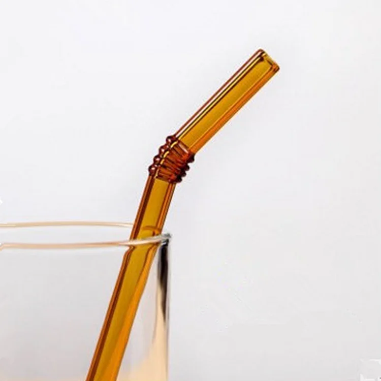 
Hot Products Recyclable Color Customization 8mm custom logo glass straw 