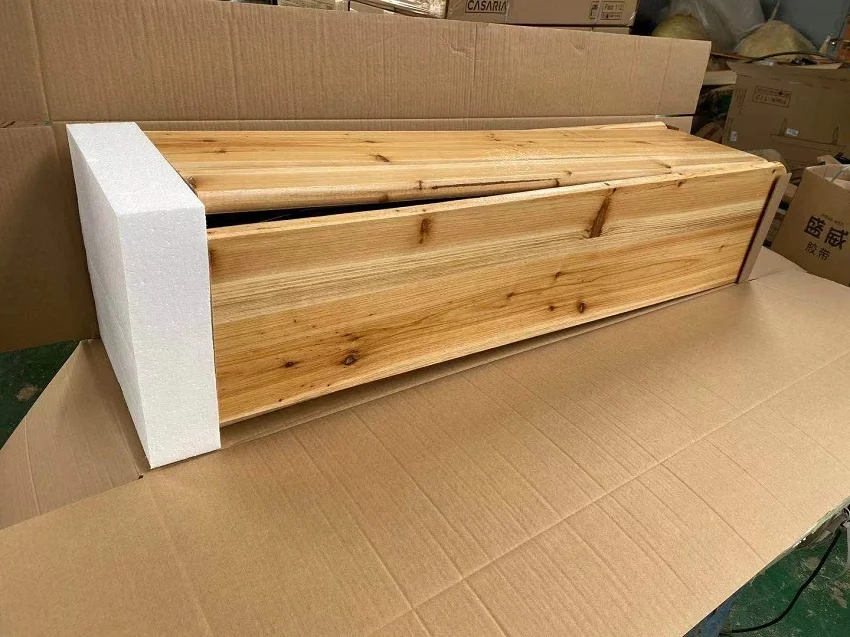 Manufacturer 220cm Portable Outdoor Garden Dining Folding Wooden Cross Beer Table