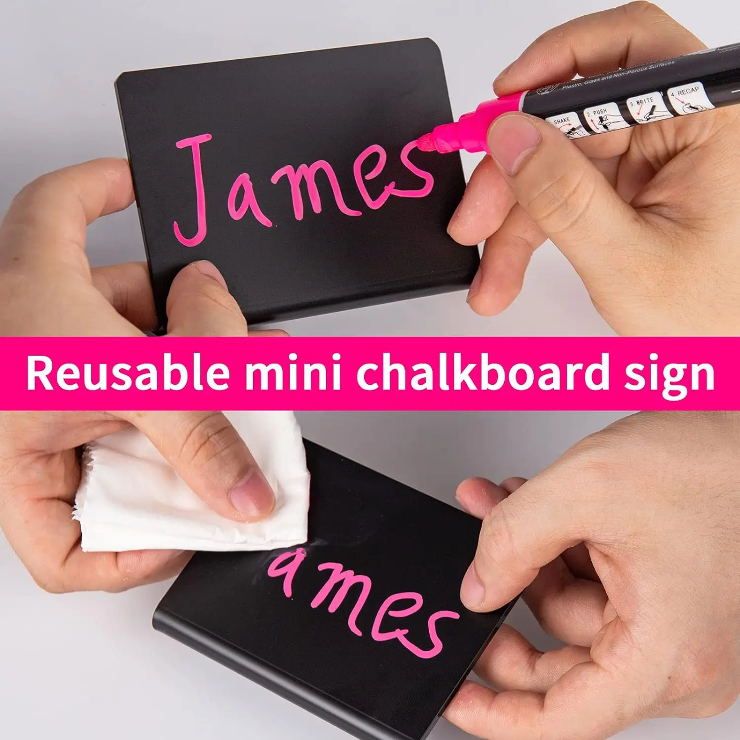 Mini L Shape Chalkboard Signs for Food Chalkboard Small Black Chalk Board Food Labels Chalked Name Tags Party Buffet Tables