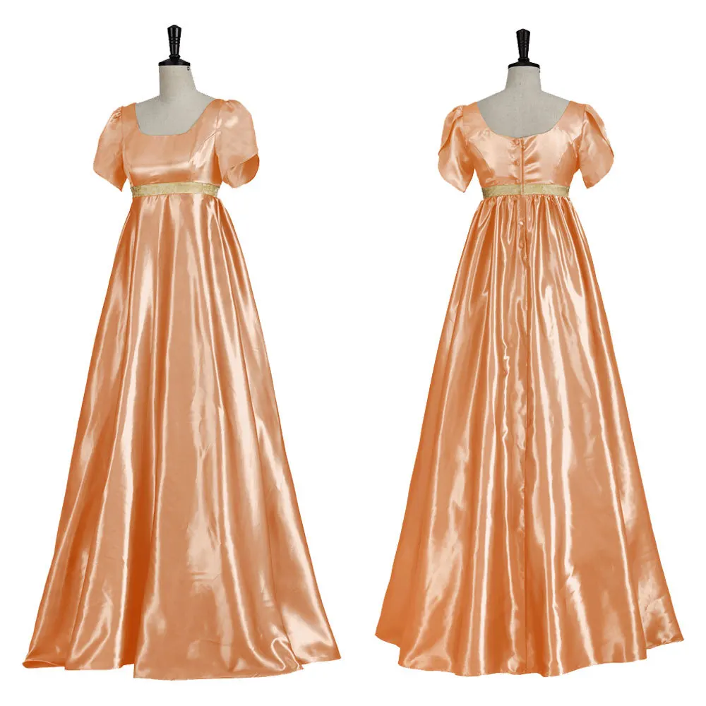 Victoria Retro Style Delicate and Elegant 19th Century Satin Vintage Costume Dress for Cosplay Party