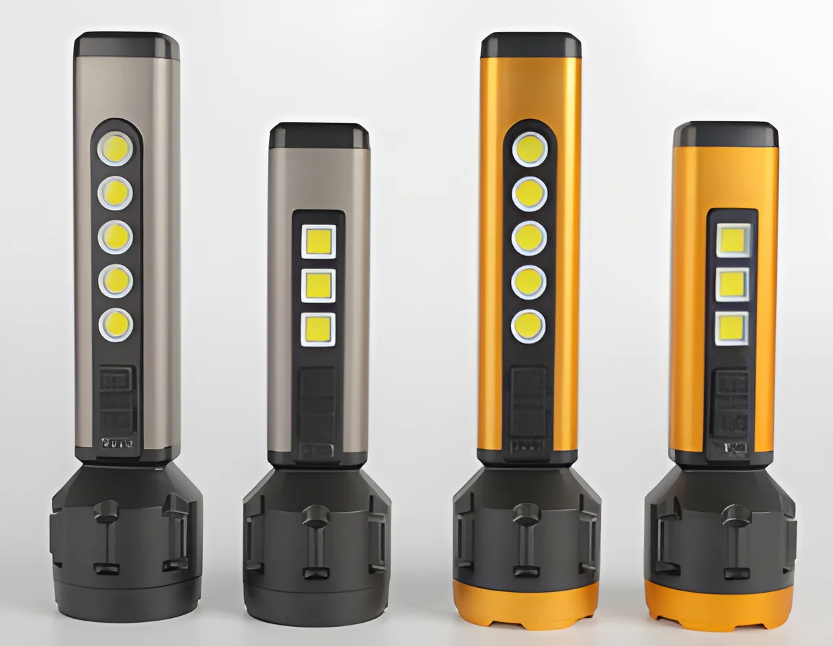 Rechargeable  Flashlight Large Size Super Bright Led Tactical Flashlights with COB Work Light High Powered Flashlight