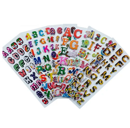 Custom Kawaii Puffy Stickers Sheet Cute EVA Foam 3D Puffy Stickers Cartoon Animals Stickers for Kids Children Scrapbooking Gifts