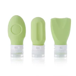 TSA Carry On Approved Leak Proof Portable Shampoo Cosmetic Toiletry Container Squeezable Tube Silicone Travel Bottle Set