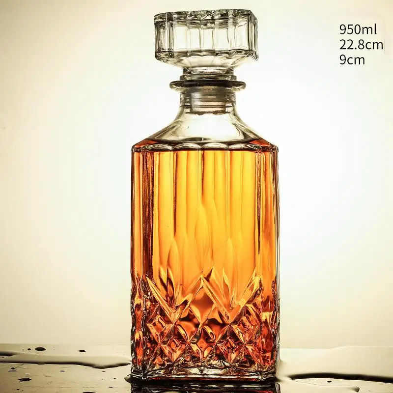 high quality wine sake glass alcoholic beverage bottle glass cork sealed tequila wine bottle