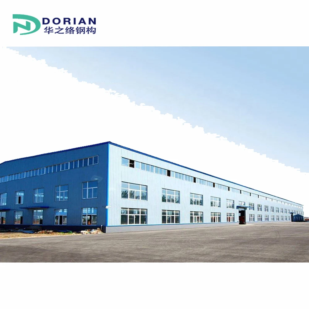 Standard Size Curved Roof Red Iron Steel Structure Beam Workshop Warehouse Shed Building For Sale