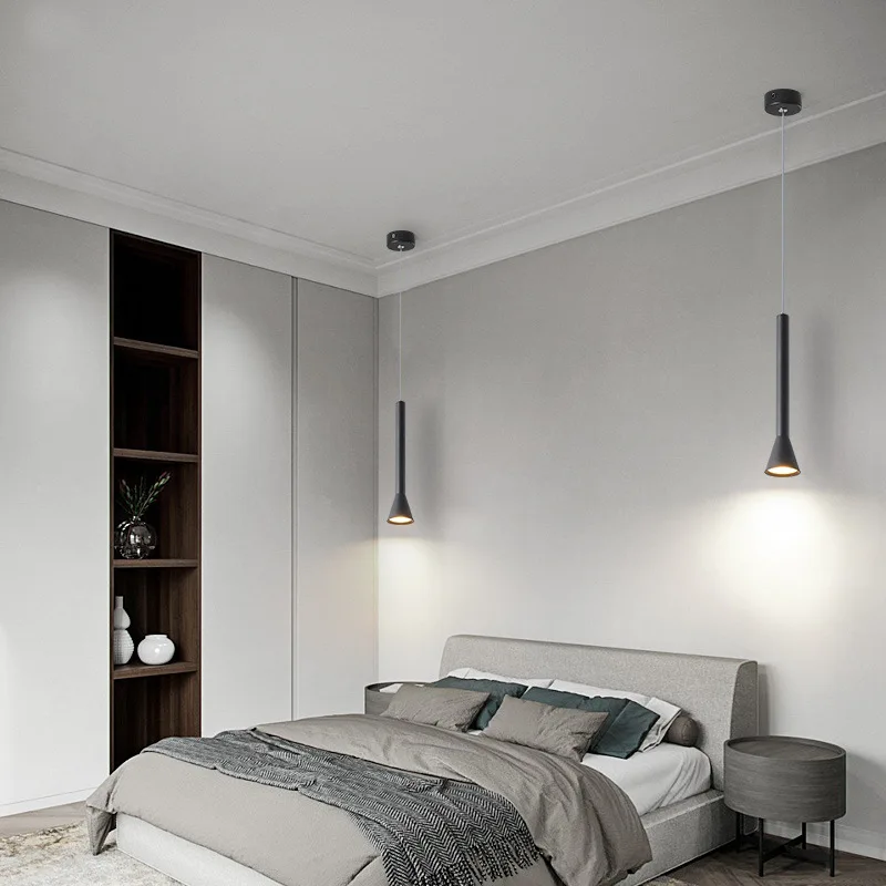 led Pendant Lamp Long Tube light Kitchen Island Dining Room Shop Bar Counter Decoration Cylinder Pipe Hanging Light