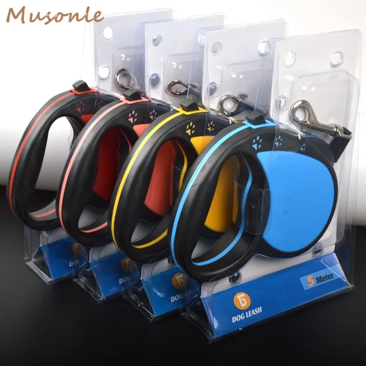 Strong nylon hands free retractable lead pet leash for dogs training walking