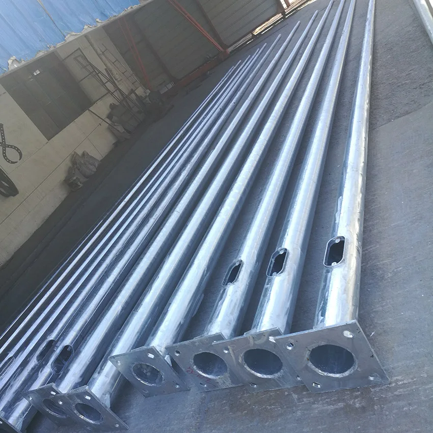 4m 6m 5m 7m 8m 9m 10m hot dip galvanized steel street pole single arm/double arm steel street pole for light China manufacture