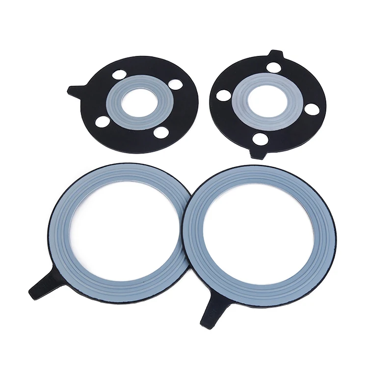 PTFE jacketed EPDM ribbed rubber moulded gaskets