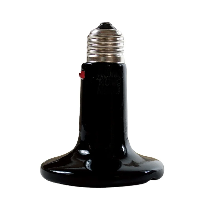 High Quality Black Infrared Ceramic Heat Emitter Reptile Lamp Bulb With Indicator Light