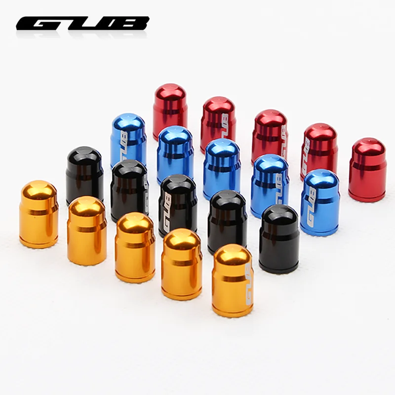 GUB Schrader or Presta Nipple Cap Bicycle Valve Alloy Lid Optional A/V F/V Light Weight Erosion Rustic Free
