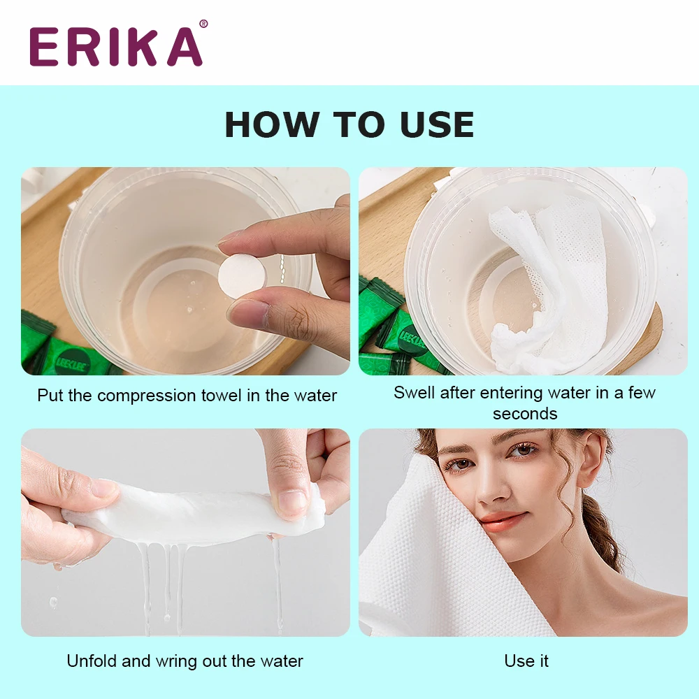 Wholesale Bulk Packaging Travel Portable Disposable Compression Cotton Face Facial Towel Tablets Magic Towels Compressed Tablet