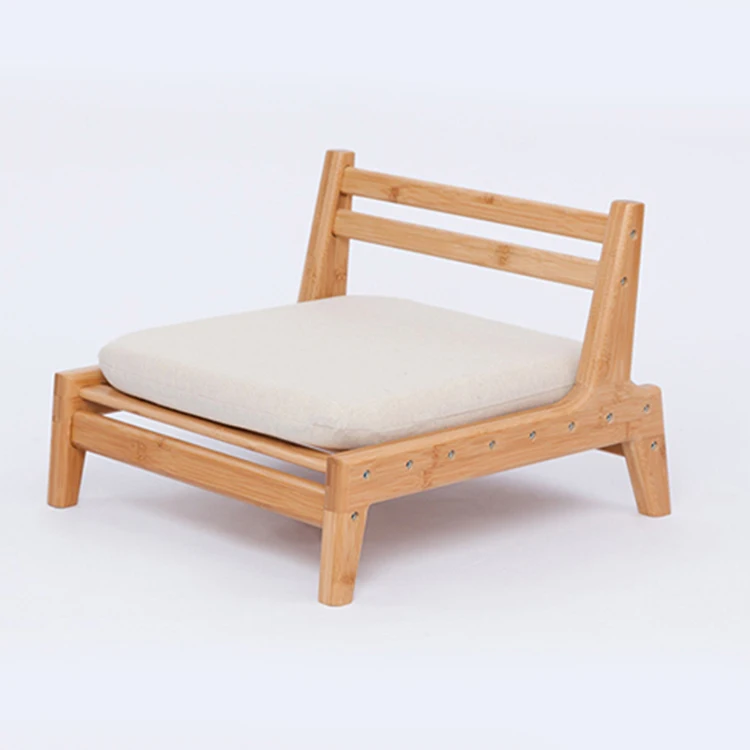 
bamboo tatami Chair Bamboo Floor Chair for Living Room Japanese Tatami Chair with Cushion 