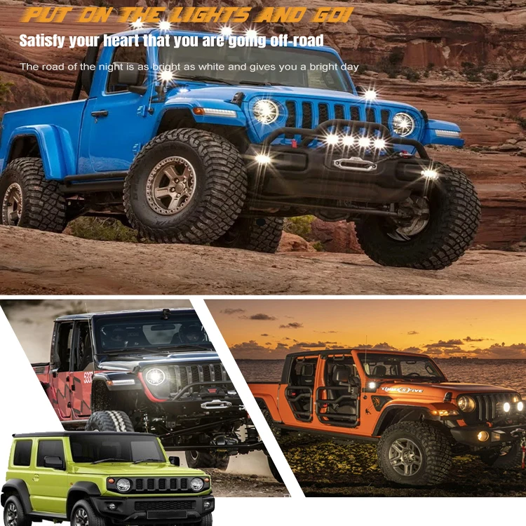 Wholesale price car truck offroad auto flashing waterproof 5 inch 12 v 45w square led headlight