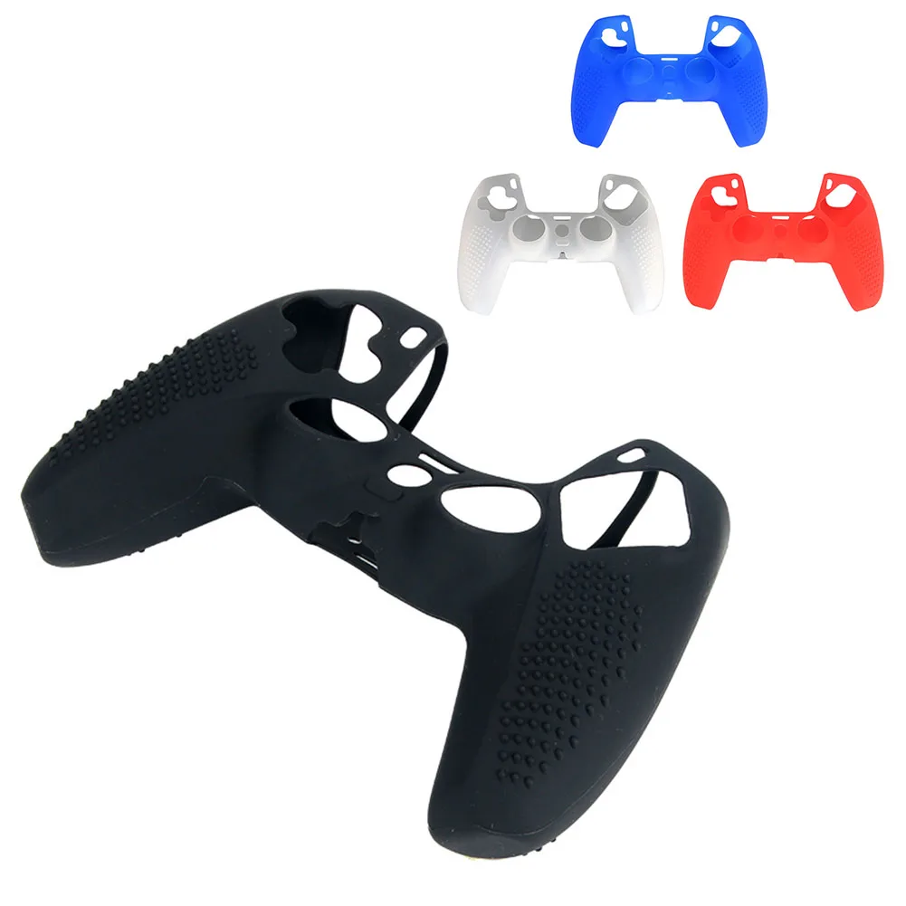 Anti-slip Soft Silicone Gel Rubber Case Cover For SONY Playstation 5 PS5Controller Protection Case For PS5 Pro Slim Gamepad