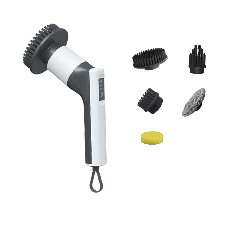 Detachable Handle Electric Spin Scrubber Bathroom Cleaning Brush 3 Speeds Multi-Direction Rotating Cordless Clean Tool Brush