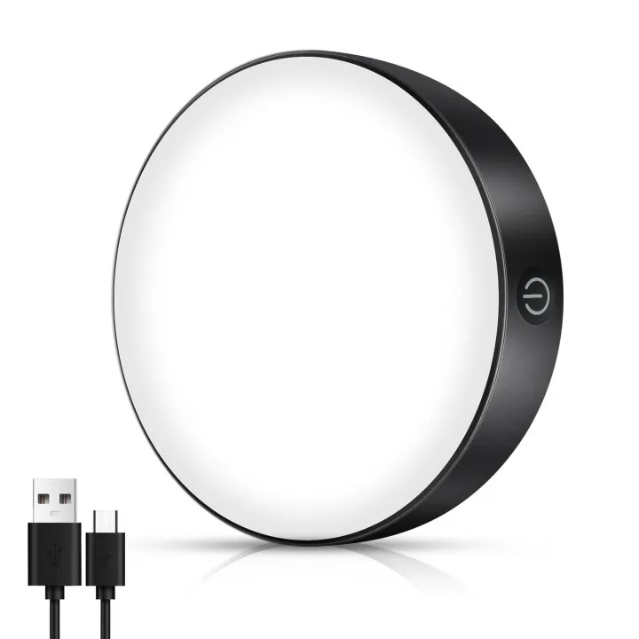 Rechargeable Cold light Touch Lights Dimmable Tap LED Stick on 6000K Night Light with 1000mAh Large Battery Lamp