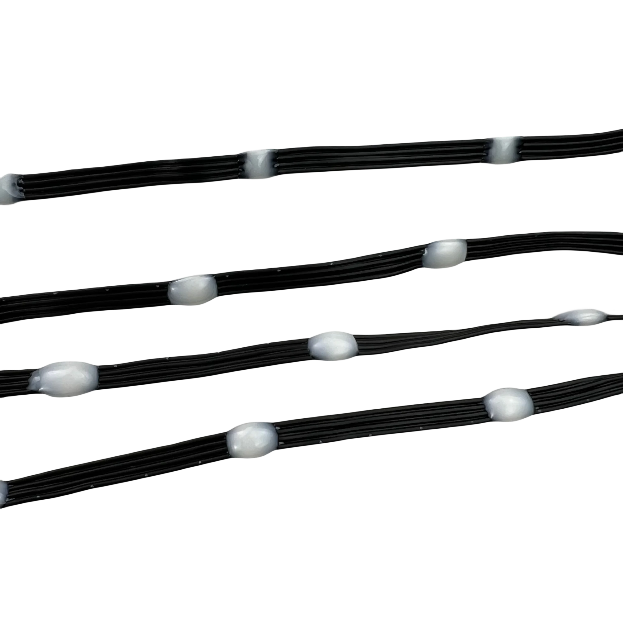 DC12V 1000 LEDs 2.5cm/5cm Pitch With Data Return Wire 4Pin WS2812B LED Seed String Light RGB IC Addressable IP67 Black Wire