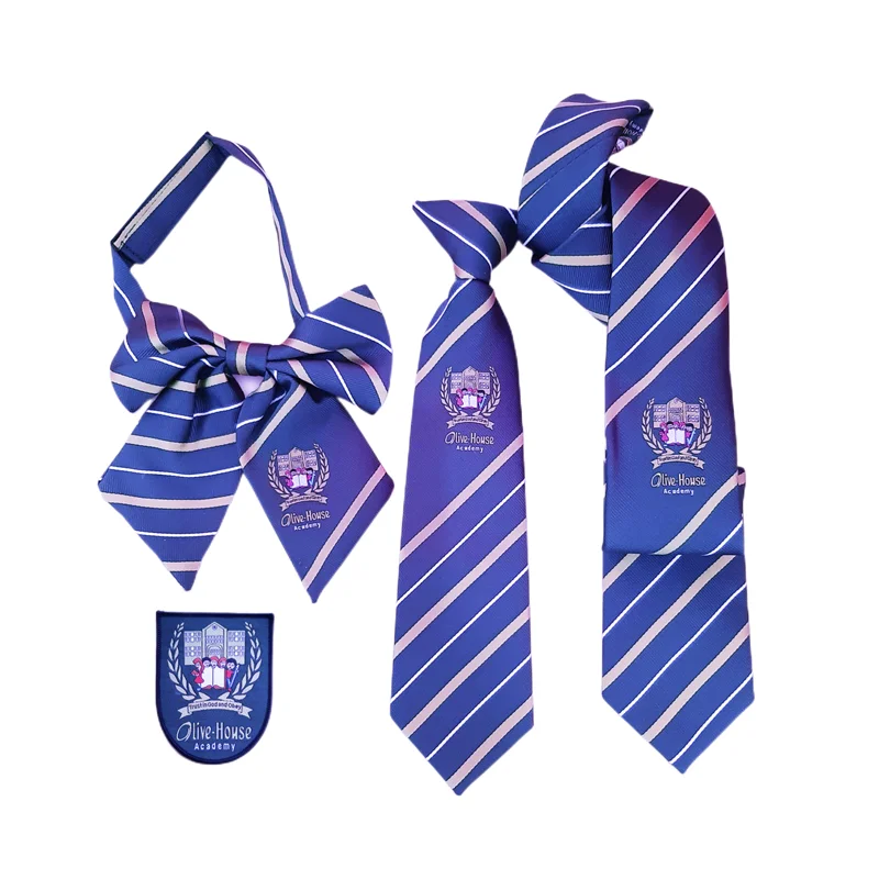 Custom Guangzhou Factory UK School Uniform Bow Ties Boys Girls School Uniform Ties