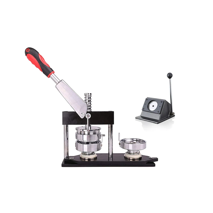 58MM High Efficiency Manual Plastic Button Maker Badge Buttons Making Machine New Used Condition Keychain Button Making Machines