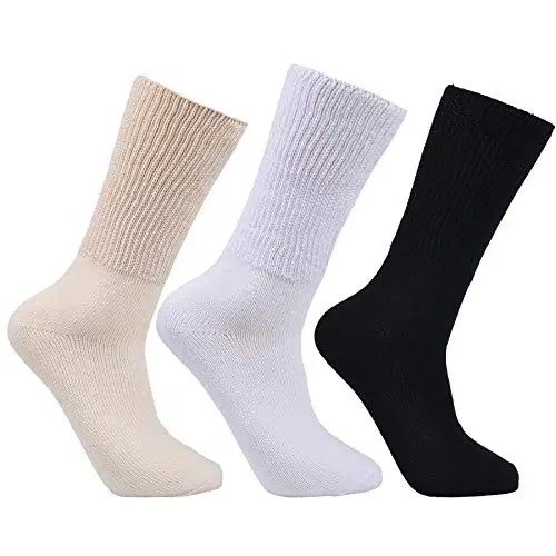 Chaussettes en coton Custom Men Loose Soft Breathable Top Quality Diabetic Cotton Socks
