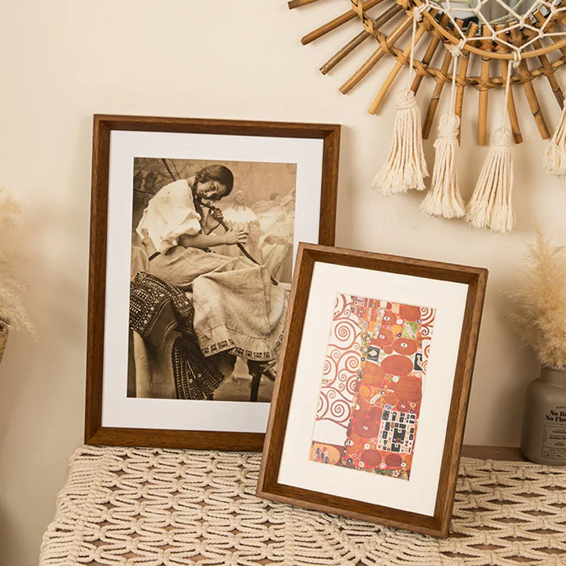 Solid wood large  photo frame wall hanging table any size wash photos to make solid wood photo frame