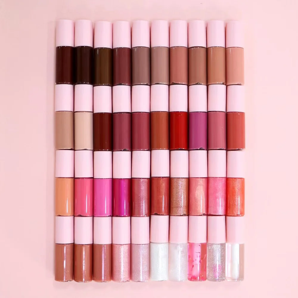 Korean Magic Glossy Lip Tint Matte Clear Lipgloss Pigment Private Label Pink Lip Gloss Organic Liquid Lipstick Set
