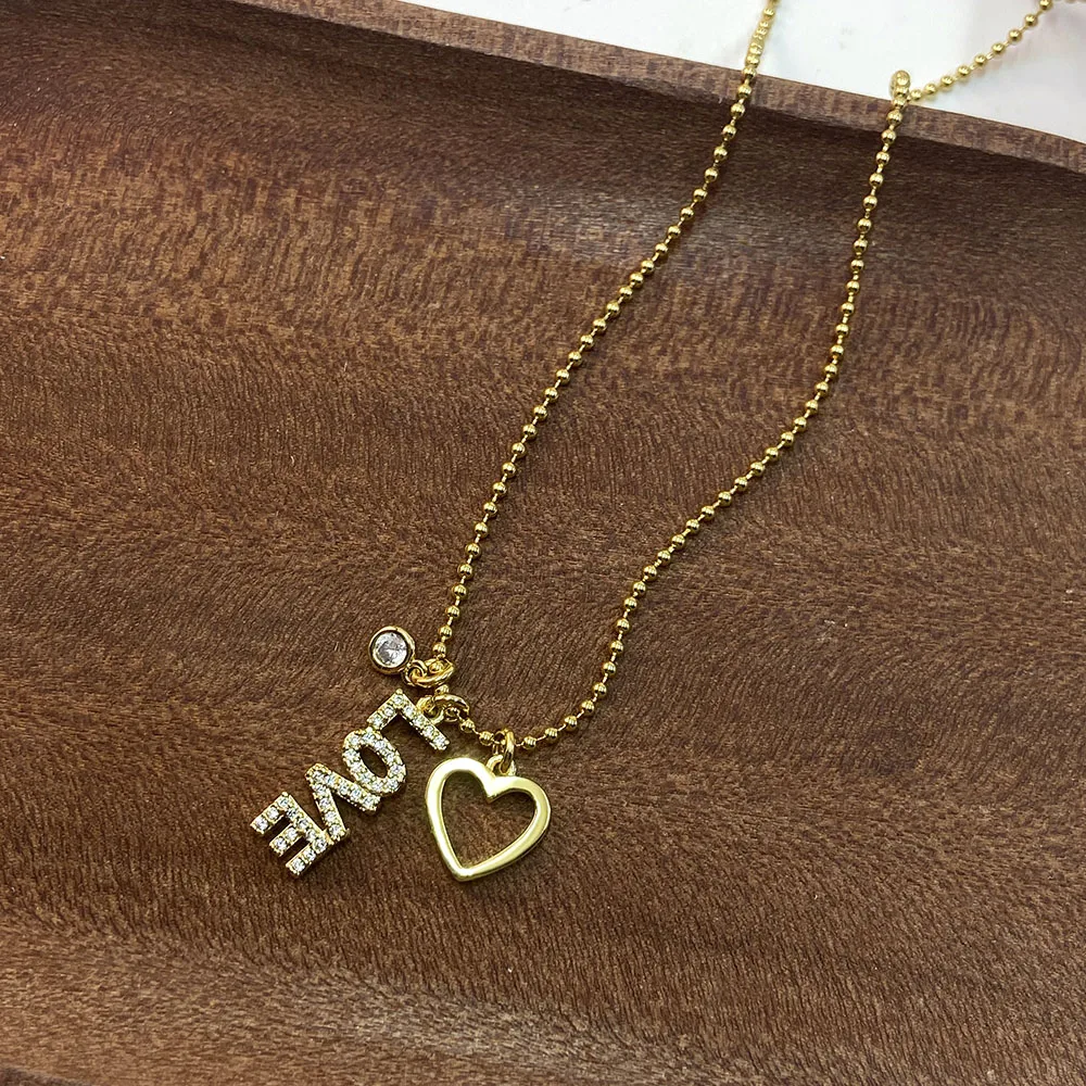 Foxi Hope Dream Love Faith Letter Charm Necklaces wholesale top sale customized gorgeous 925 sterling silver jewelry Bead Chain