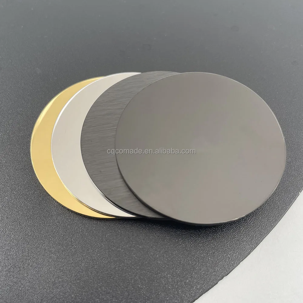 IN STOCK 40 mm Stainless Steel Coin Blanks Gold Silver Black Coin Metal Disc for Engraving