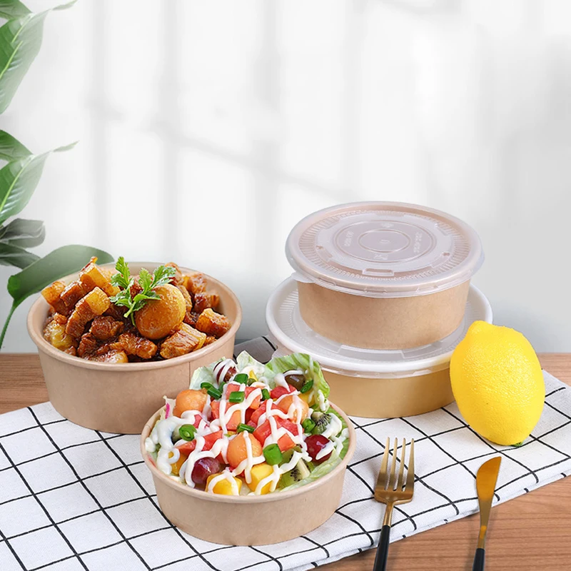 Disposable ready to ship takeout food grade water oil proof food box with logo