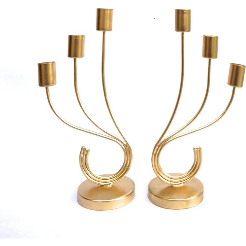 Elegant Looking Taper Candle Holder for Table Centerpiece Set Of 2 Home Decor Candelabra from Indian Supplier