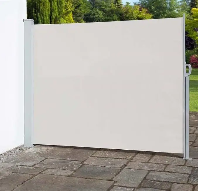 Brown Box Packing Support Dark Gray Retractable Awning Sunshade Screen Outdoor Folding Patio Side Awning Side Sun Shade