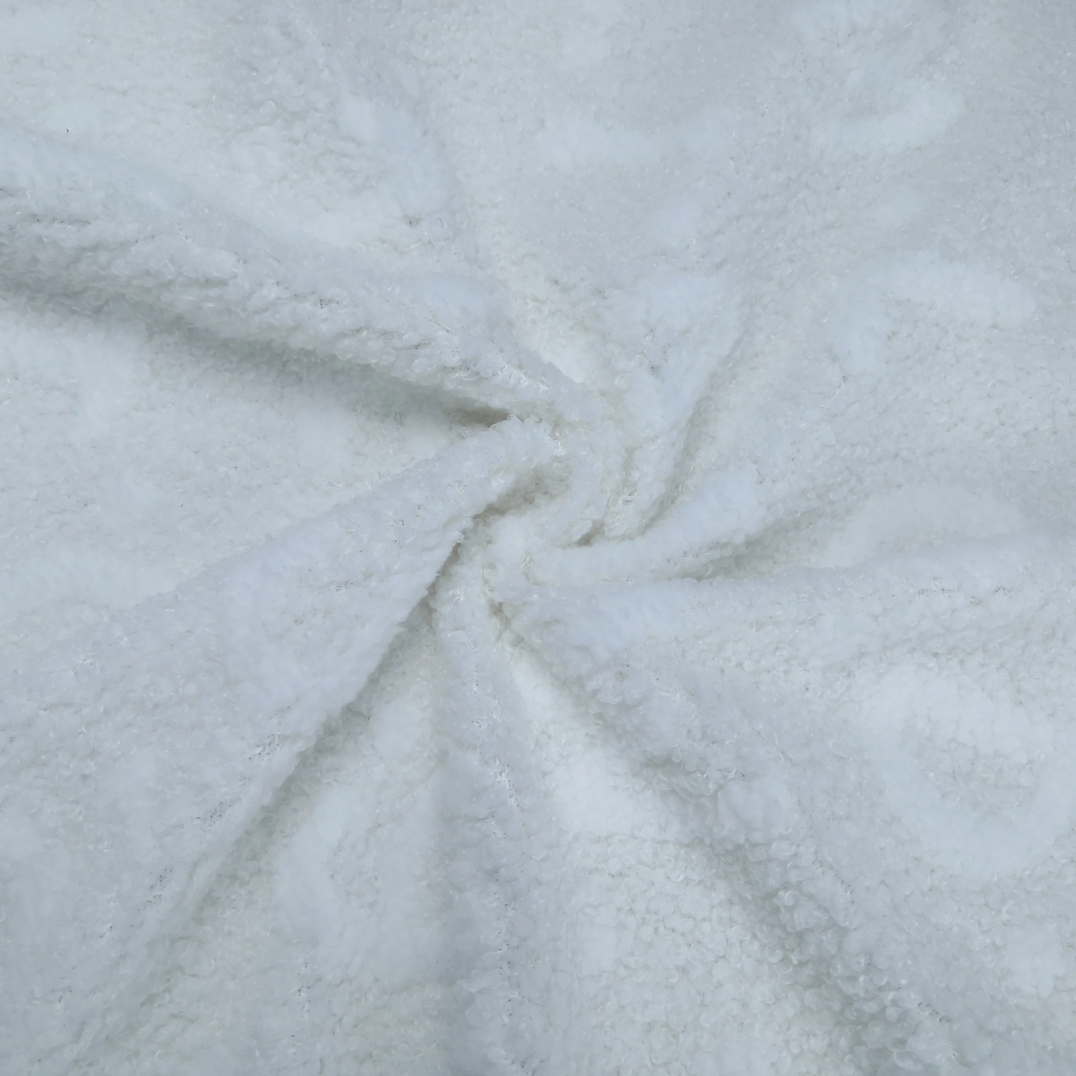 Knitted winter clothes material jacquard new design high weight sherpa teddy fleece fabric