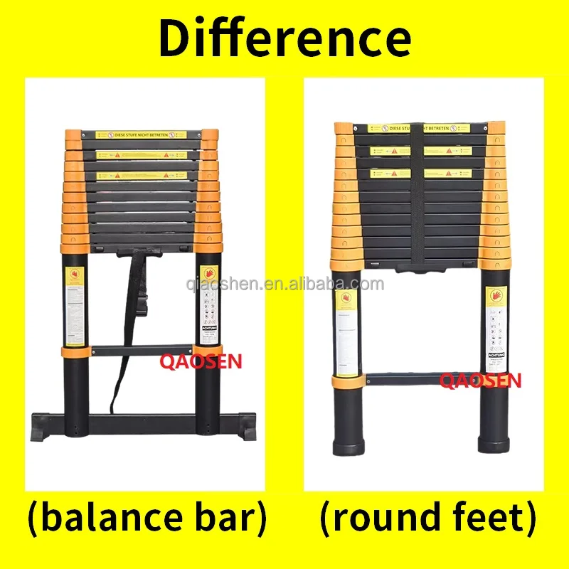 Yellow and Black Slow Closed Ladder Soft close design air retraction-slow down