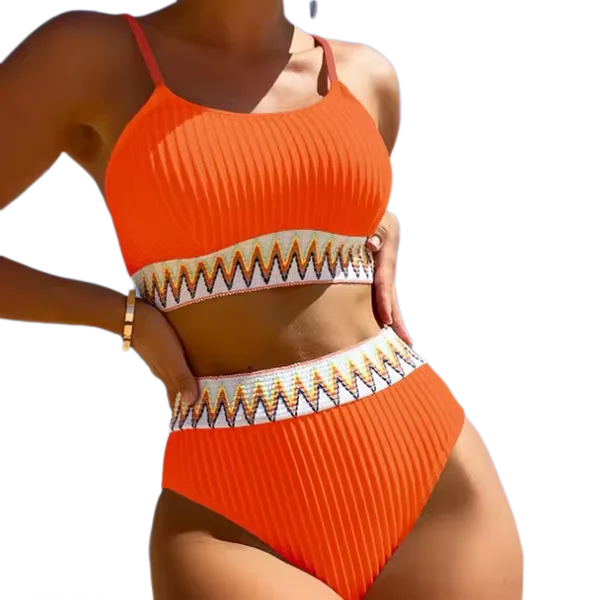 New Style Female Pleated Swimsuit Bikini Set New Triangle Swimwear Beach Wear Bathing Suit Halter Brazilian Women OEM Service