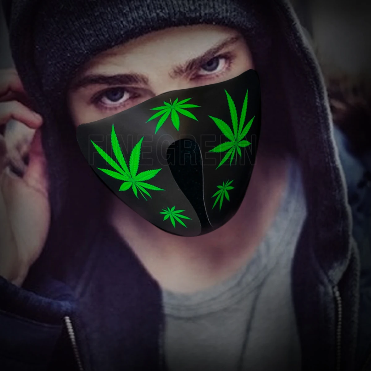 Drop shipping  new arrival led sound activated voice luminous party mask el panel face Halloween masquerade cosplay mask