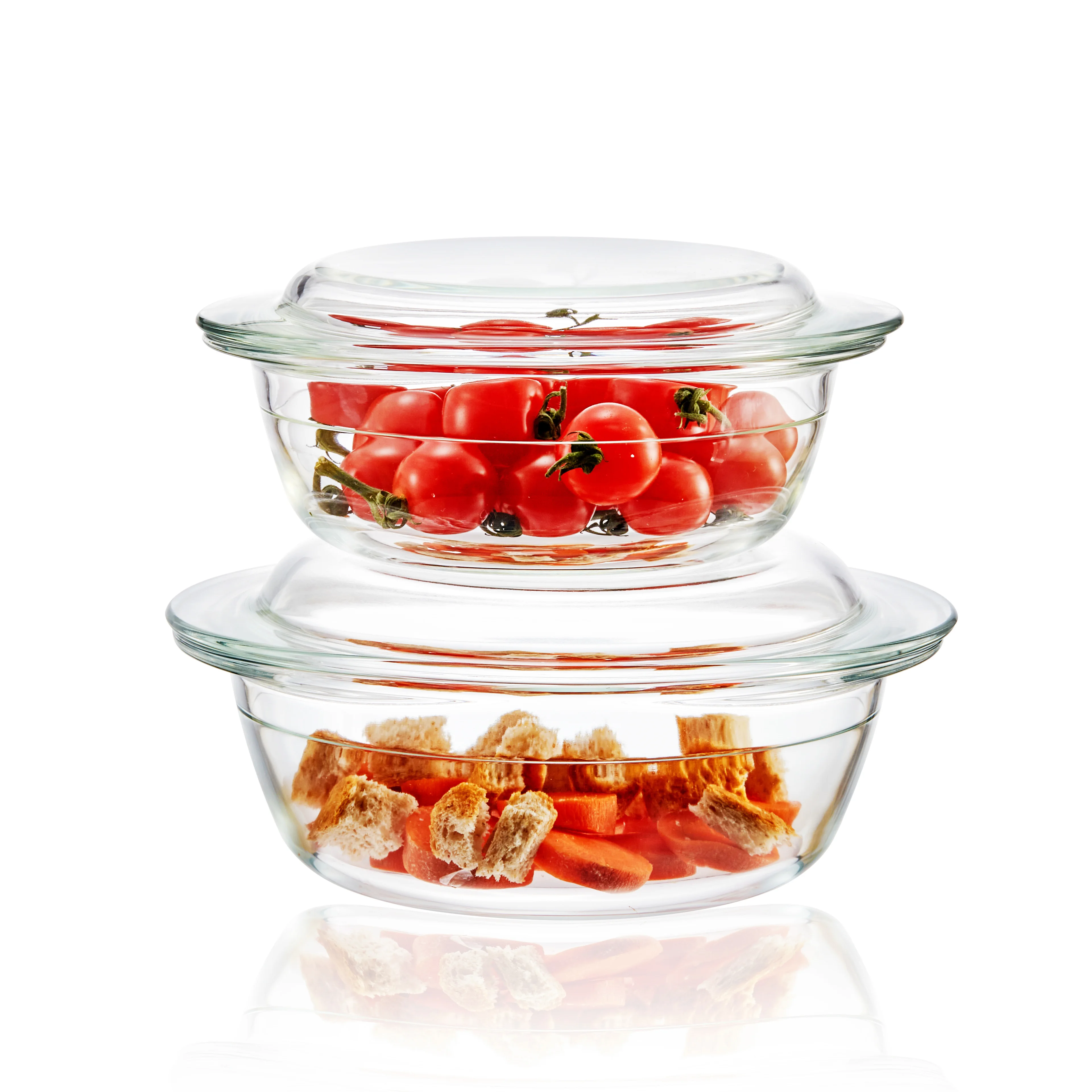 Лидер продаж на Amazon стеклянная кастрюля с крышками для хранения продуктов набор кухонной посуды посуда выпечки