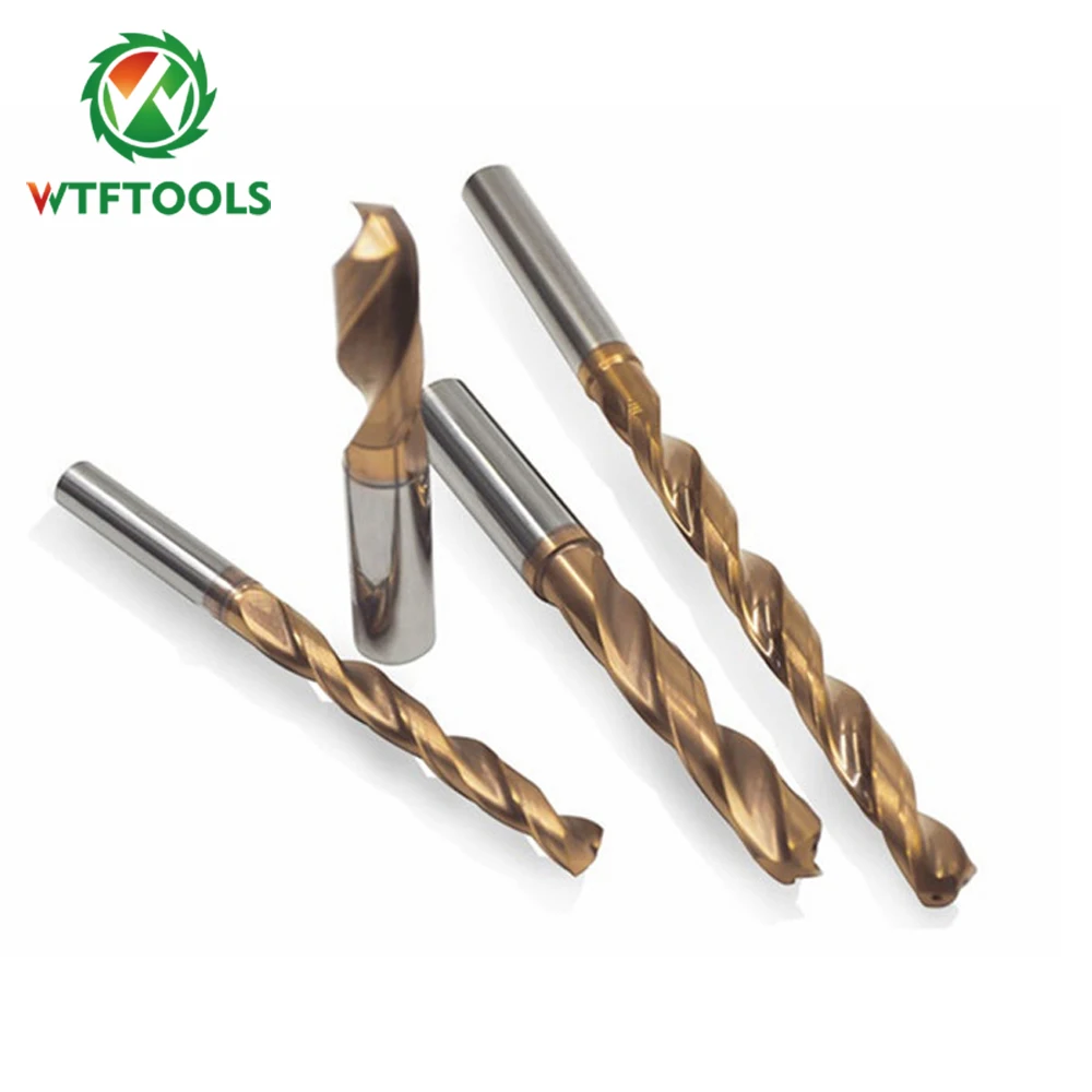 Сверла из карбида вольфрама WTFTOOLS 5 * D 10 мм для металла и стали без внутреннего отверстия охлаждающей жидкости