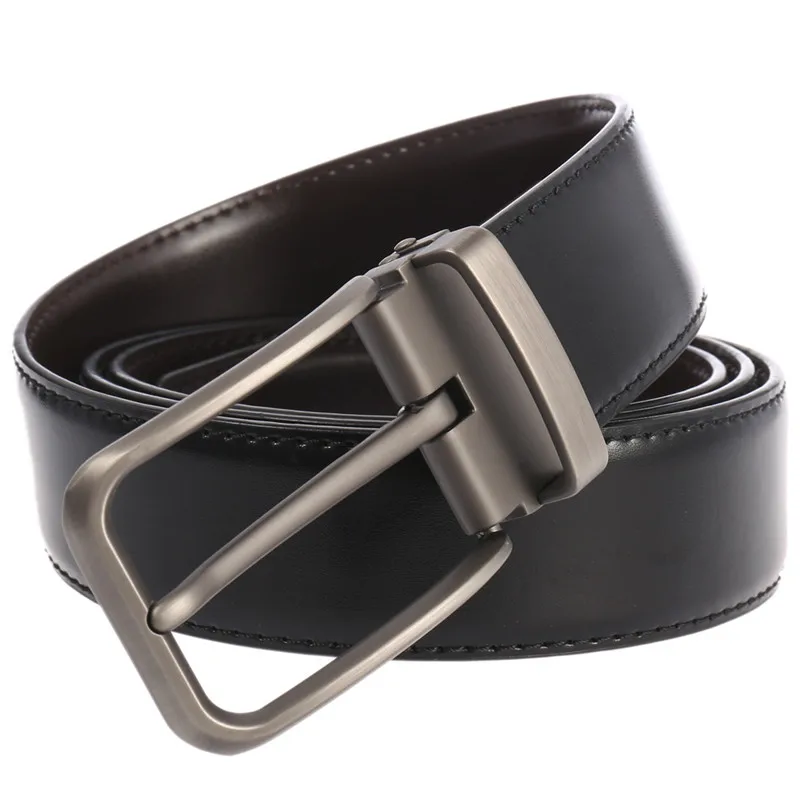 Классический мужской ремень LQbelt с пряжкой с язычком, ремни из натуральной кожи для мужчин, черный, коричневый, оптовая продажа, OEM, заводской логотип на заказ