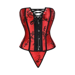 OEM 14 Steel Bone Waist Trainer Gothic Corsets And Bustiers Bodyshaper For Women