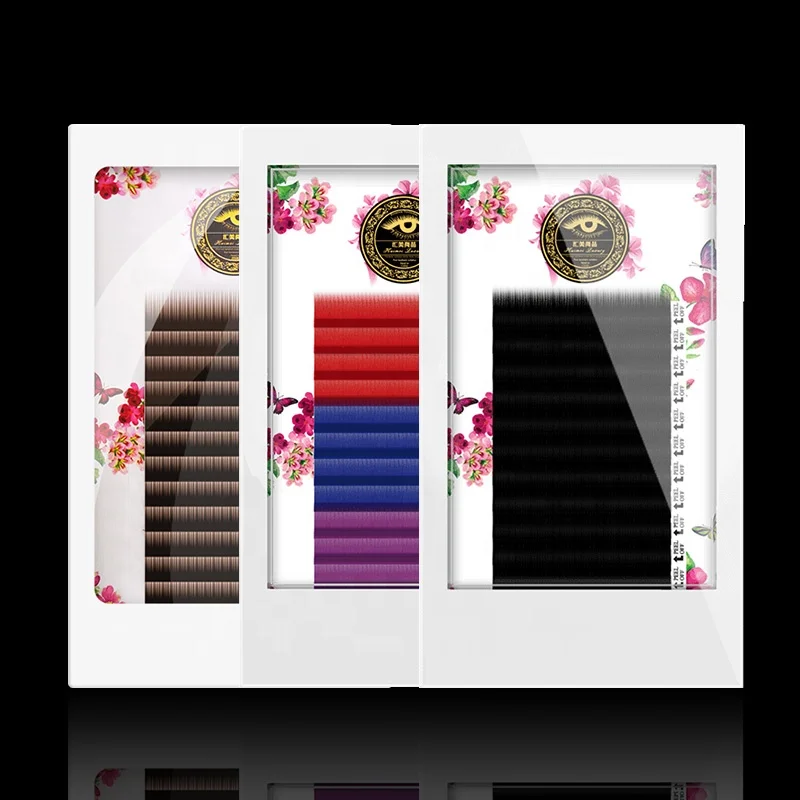 
easy fanning eyelashes silk private label mega volume 1 second self fast easy fanning blooming eyelash lash extensions 